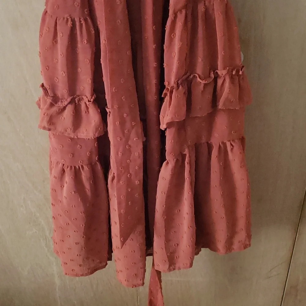 Orange Ruffle Dress - Picture 9 of 14